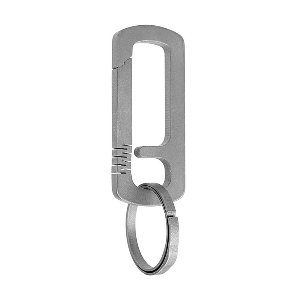 Clupup Quick Release Titanium Alloy Keychain Car Key Ring Holder