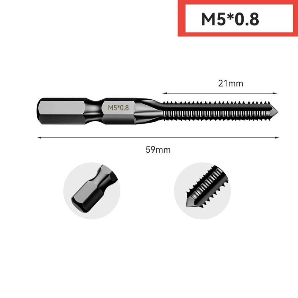 Clupup Tap Drill Bit Hex Shank HSS Threaded Bit Screw Machine Compound ...