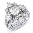 thumbnail image 1 of Cluster Bridal Three Engagement Ring For Women's 1.8 Ct Diamond 14K White Gold Over, 1 of 2