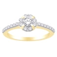 thumbnail image 1 of AFFY Cluster Engagement Wedding Ring In 14k Yellow Gold With 1 CT White Natural Diamond With RING Size-5, 1 of 1