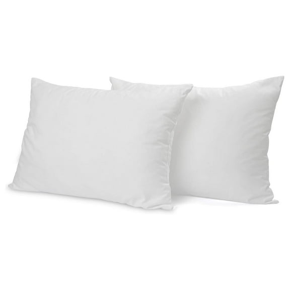 Cluster Fiber Pillow - Set of Two White Down Pillows | Queen Size 2 Pack | Hypoallergenic Polyester Filled | Soft and Fluffy for , Bed Support, and Best Sleeping At Night