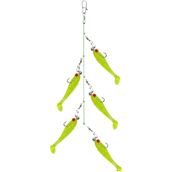 Cluster Fish Simulation Soft Lure Luminous Fishing Lure Suitable For Sea Fishing Lure Kit Fishhooks Group Attack Fishing Set-up