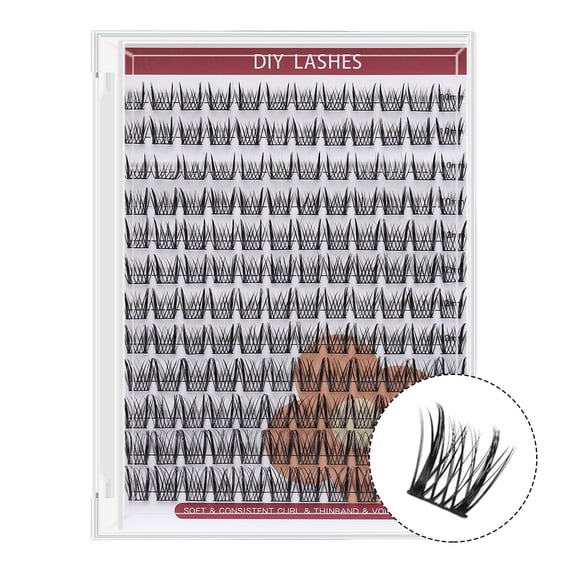 Cluster Lashes Eyelash Clusters Mixed Tray Wispy Lash Clusters Extensions D Cluster Eyelash Extensions Individual Lashes DIY Lash Extension (10-16mm)