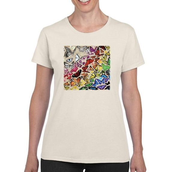 Cluster Of Butterflies T-Shirt Women -Anthony Chirstou Designs, Female Small