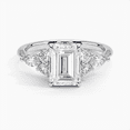 thumbnail image 1 of Cluster Promise Diamond Wedding Ring, Emerald Cut Pave Set Engagement Ring, Elegant Four Prongs Diamond Ring, Women Party Wear Solitaire Diamond Ring, 2.2 Ct Simulated Diamond, 14K White Gold Plated, 1 of 3