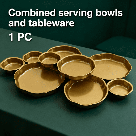 Cluster of 9 Round Serving Bowls, Round Serving Bowls Clusters, Snack Serving Dish, Beautiful Snack Trays Parties & Weddings
