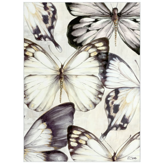Cluster of Butterflies Washable Art Area Rug size 8'x10', Power-loomed, Heavenly Softness with Non-Slipping Backing
