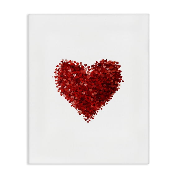 Stupell Industries Cluster of Hearts Shape Canvas Wall Art, design by Christine Simpson Art