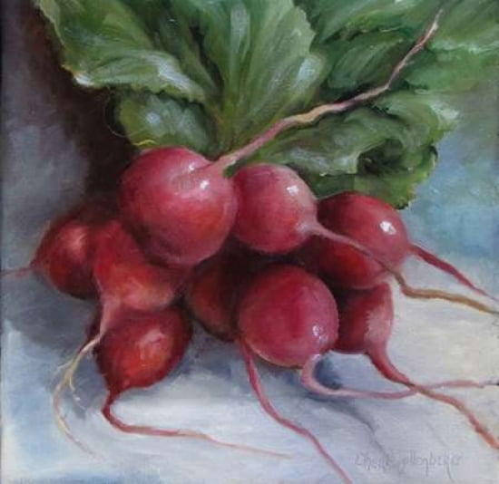 Cluster of Radishes Canvas Art - Cheri Wollenberg (24 x 24)