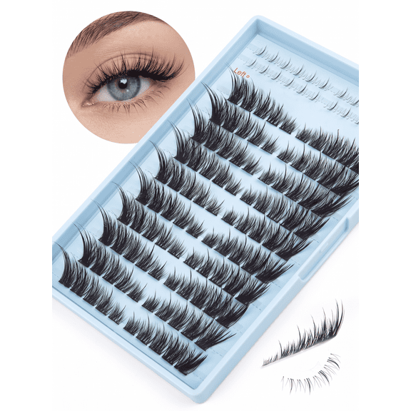 Clusters Eyelash Clusters 10-18mm Eyelash Extensions Fox Eye Eyelash Right Left Individual Lashes Cat Eye Lashes Thin Soft Lash Extension Waterproof Lash Cluster