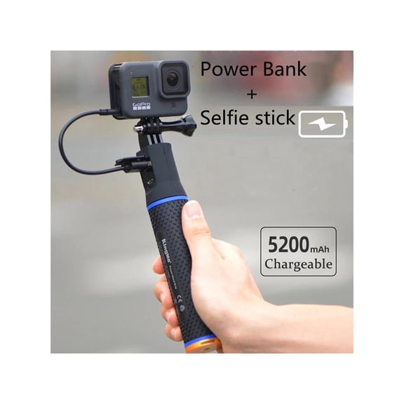 Clutch Battery Handle Grip 5200mAh Power Stick, Camera Vlog Handgrip Extension Power Bank, Backup Charging Battery for iPhone, GoPro HERO MAX, Insta360 ONE