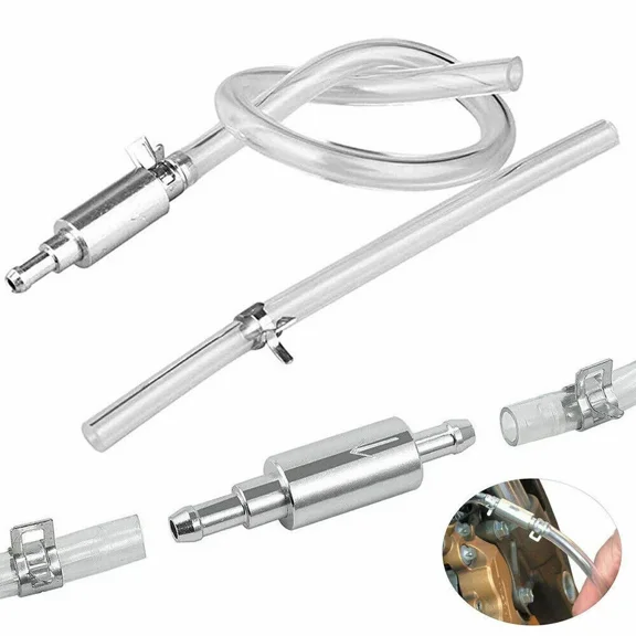 Clutch Brake Bleeder Hose One Way Valve Tube Bleeding Tool Kit Motorcycle Car An