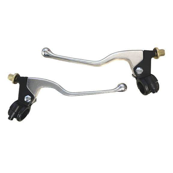 Clutch & Brake Lever Set with Perch Cable Adjuster for Honda RM YZ KX CR 125 500