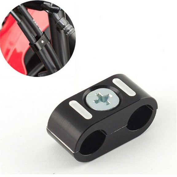 Clutch Brake Motorcycle Cable Guide Hydraulic Black Aluminum Brake Line Holder Hose Wire Clip 2.5*1.2cm