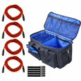 thumbnail image 1 of Clutch CL-CADDY200 Utility Storage/Transport Bag with Red Braided Sure-Fit XLR Cables Package, 1 of 9
