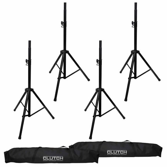 Clutch CL-STPACK Heavy Duty Professional Tripod Speaker Stand Sets with Carry Bags Dual Package
