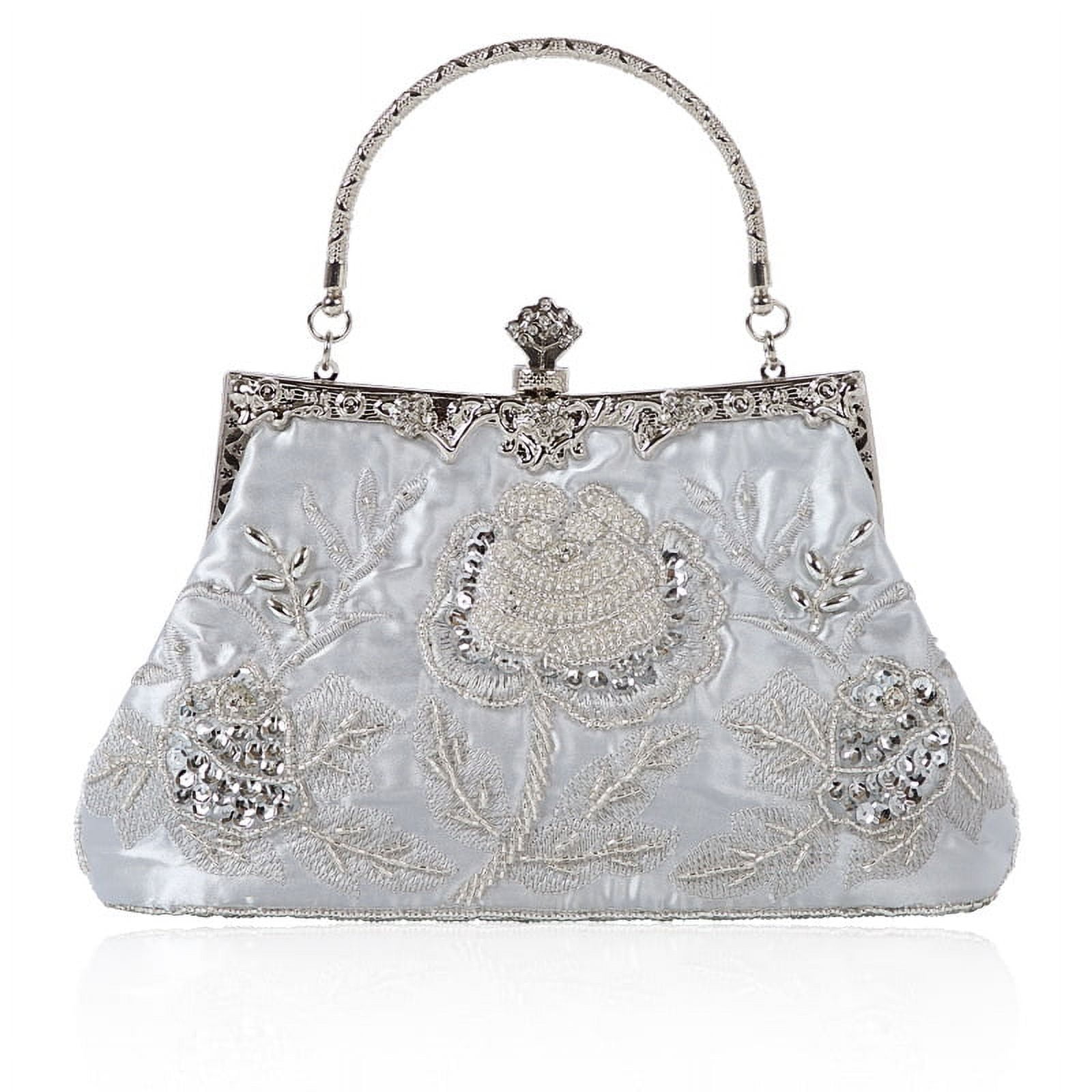 Clutch Floral Handbag Evening Clutch Beaded Bag Women s Prom Bag