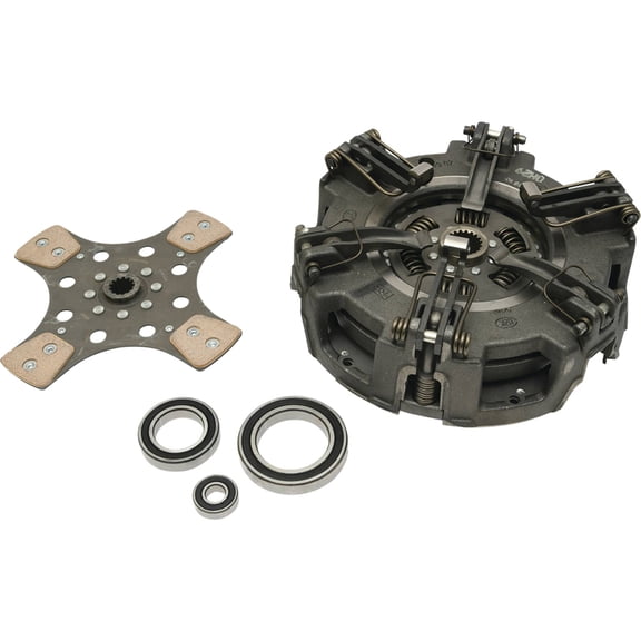 Clutch Kit Compatible with John Deere 5603 5605 5615 5625 5700 5715 5715HC 5725 5725N 5520 Tractor 11" 13 Spline Double 6 Bolt 6 Lever Cast Iron 628313600 APPLICATIONS 5320N 5415H 5425N