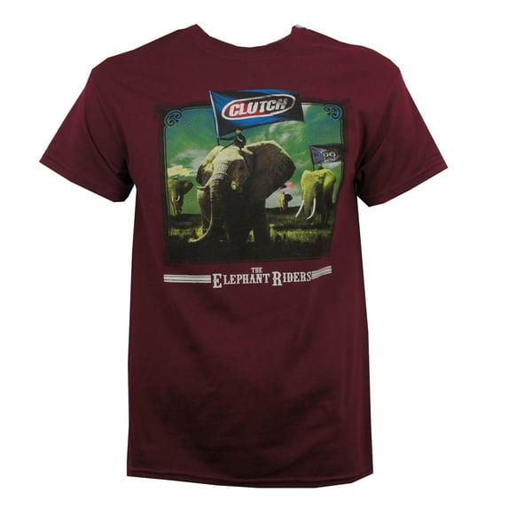 Clutch Men's The Elephant Riders T-Shirt Maroon 3XL