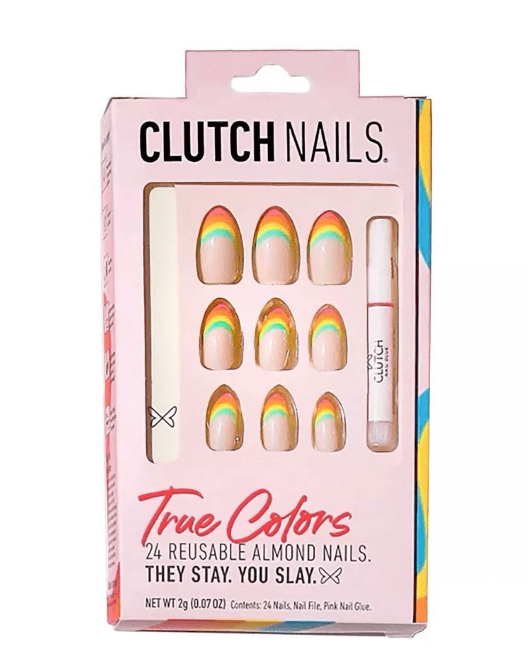 Clutch Nails Fake Nails True Colors 24pc