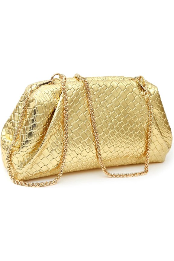 Clutch Purse Evening Bag for Women Formal PU Leather Handbag for Wedding Party Prom Pageant