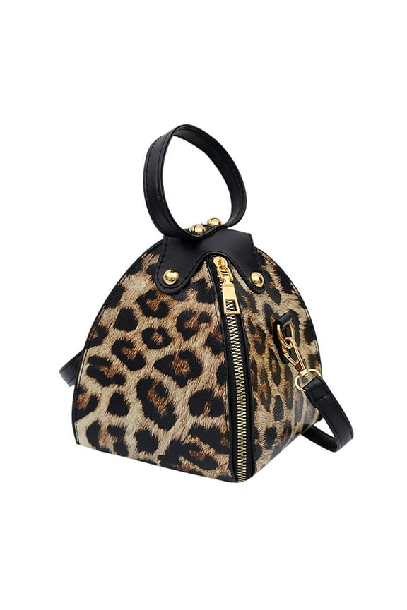Clutch Purse and Dumpling Bag for Women Small Leather Leopard Handbag Crossbody Shoulder Satchel