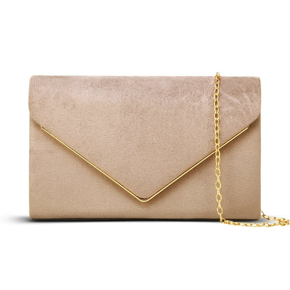 Clutch Purse for Women Evening Bags Handbags for Wedding Party Cocktail Prom Faux Suede Crossbody Shoulder Bag