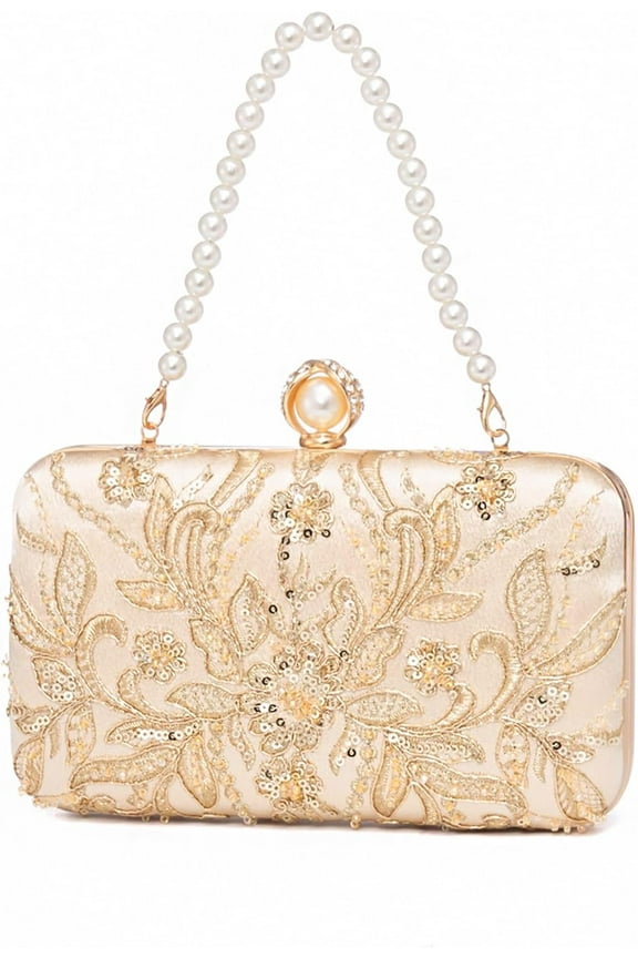Clutch Purses for Women Evening Bag Sequins Beaded Party Handbag Wedding Purse