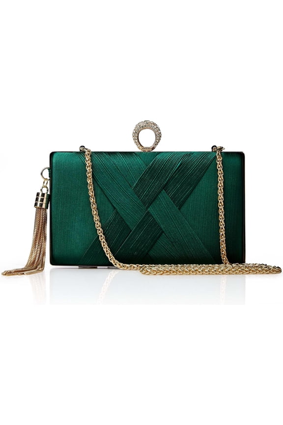 Clutch Purses for Women - Evening Bag Tassel Pendant Clutch for Bride Party Prom Wedding