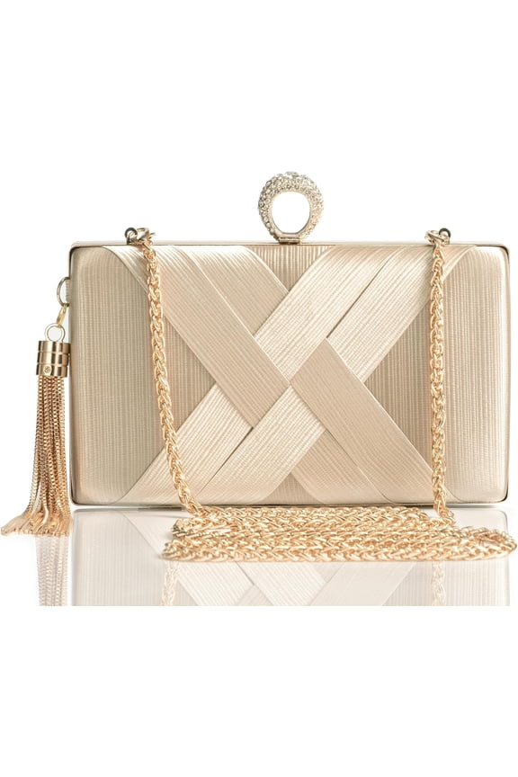 Clutch Purses for Women - Evening Bag Tassel Pendant Clutch for Bride Party Prom Wedding