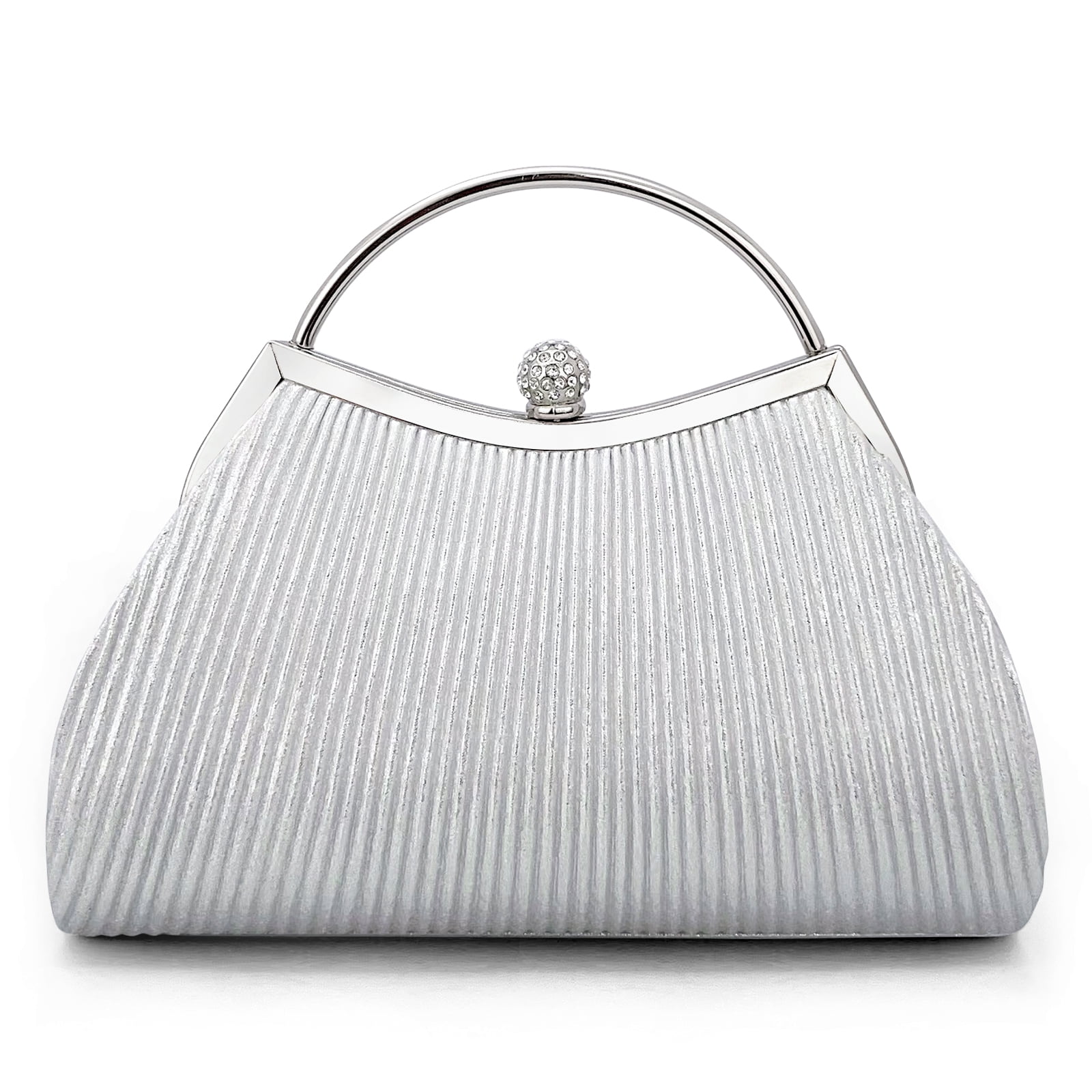 Clutch Purses for Women Evening Bags Party Clutches Handbag With Detachable Chain Strap for Cocktail Party Wedding Purses with Pleated