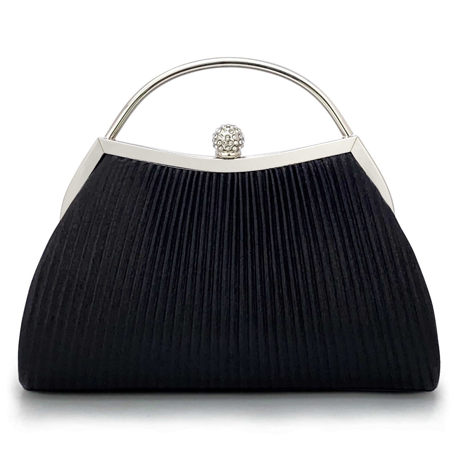 Clutch Purses for Women Evening Bags Party Clutches Handbag With Detachable Chain Strap for Cocktail Party Wedding Purses with Pleated