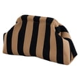 thumbnail image 1 of Women Summer Beach Woven Cloud Bag Dumpling Purse Striped Ruched Evening Handbag Black Yellow, 1 of 7