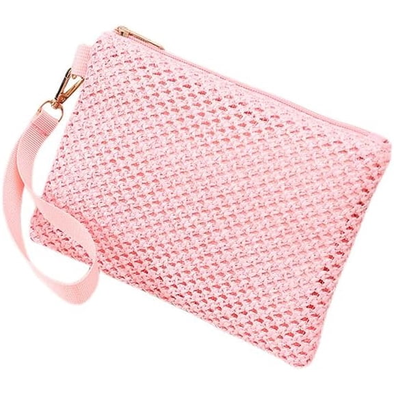 Clutch Purses for Women Summer hollowed out Woven Beach Straw Purse Wristlet Wallets Handbag Multiple colors