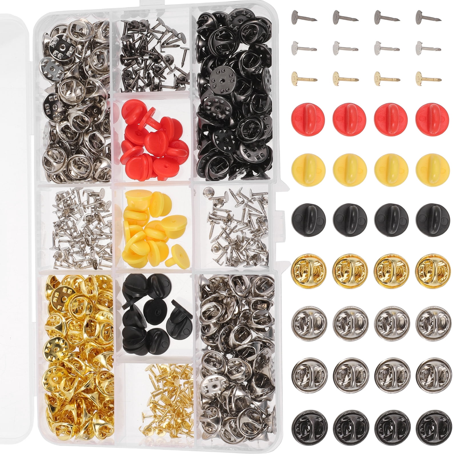 430 Pcs Metal Clutch Tie Tack Pins with Backing Clasps, Copper Brooch ...