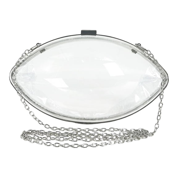 Clutches Purses Acrylic Clear Clutches Bags Ladies Evening Bag Football Shape Crossbody Shoulder Bag for Party Wedding