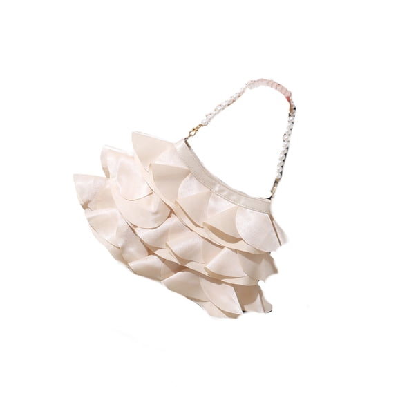 Clutches Purses for Women Evening Bag Top Handle Satchel Handbags with Pearls Chain for Wedding Party Formal Shoulder Ba