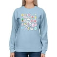 thumbnail image 1 of Cluttered Teen Stickers Sweatshirt Women -Image by Shutterstock, Female 3X-Large, 1 of 4
