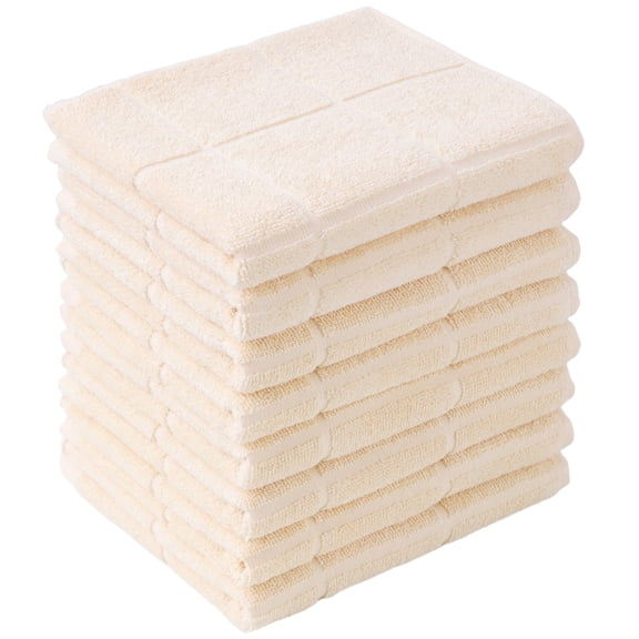 Clwellge 8-Pack Kitchen Towels,100% Cotton Dish Towels and Absorbent Tea Towels for Drying and Clearing,16" x 26", Cream
