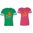 thumbnail image 1 of Clyde Bonnie Matching Couple Cotton Jerseys (Men Green / Women Pink) (Men XXL / Women S), 1 of 3