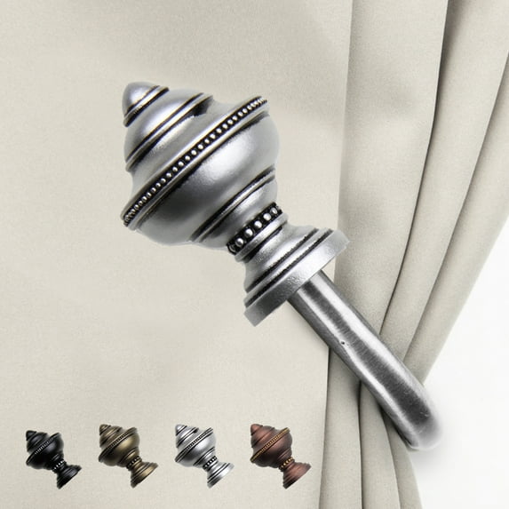 Clyde Curtain Rod Holdback - Satin Nickel,(5708-035)