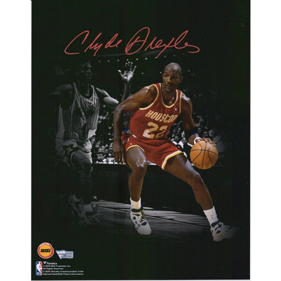 Clyde Drexler Houston Rockets Autographed 11" x 14" 1995 NBA Finals vs. Penny Hardaway Photograph - Fanatics Authentic Certified