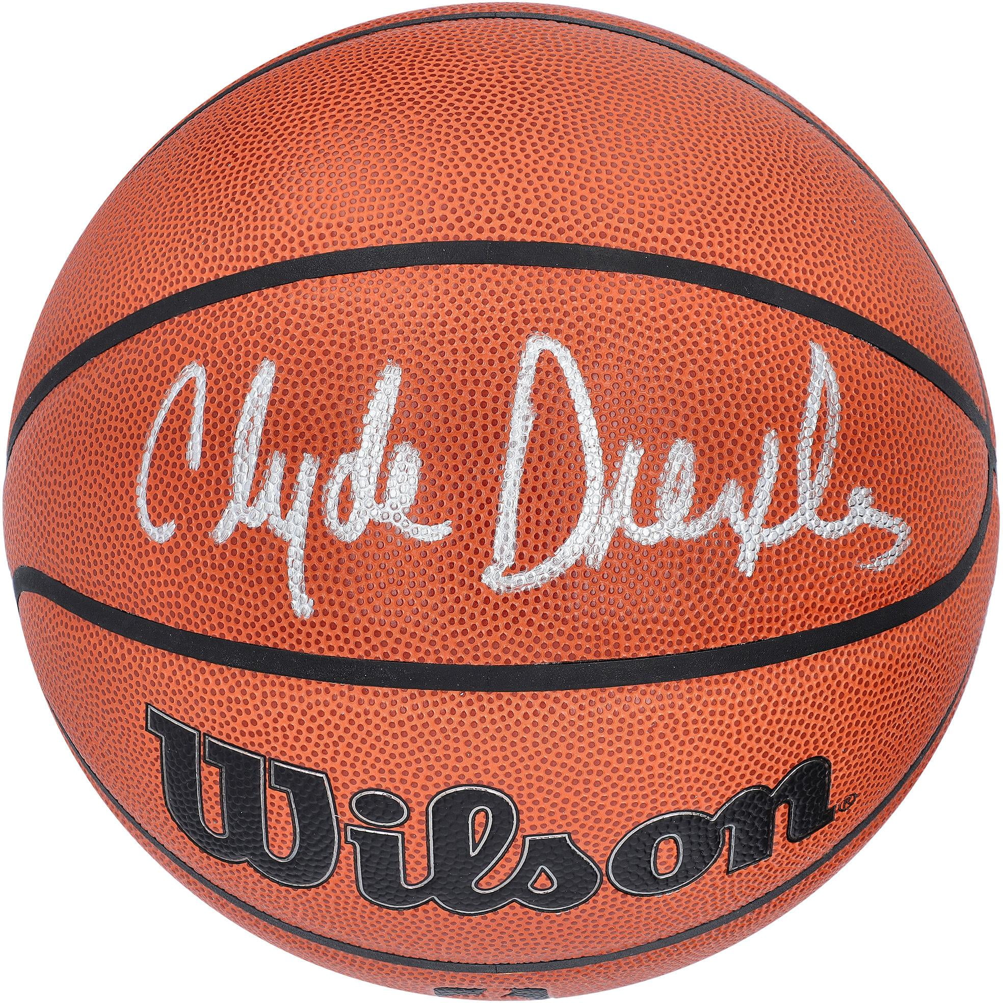 Clyde Drexler Portland Trail Blazers Autographed Wilson Authentic Series Indoor/Outdoor Basketball - Fanatics Authentic Certified