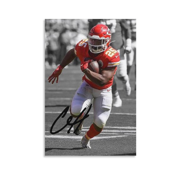 Clyde Edwards-Helaire Canvas Poster Room Aesthetic Poster Print Art Wall Painting Canvas Posters Gifts Modern Bedroom Decor 12x18inch(30x45cm)