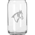 thumbnail image 1 of Clydesdale Face Horse Themed Etched 16oz Libbey Can Glass, 1 of 1