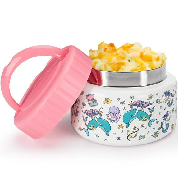 Clytem 8oz Thermo for Food Container, Thermo for Hot Food, Termo Para Comida Caliente TG- White Mermaid
