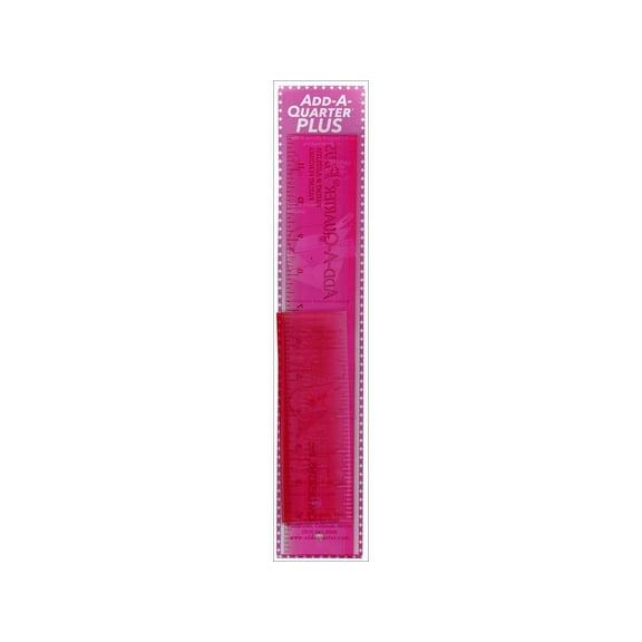 Cm Designs Ruler 6"&12" Add-A-Quarter Plus Pink