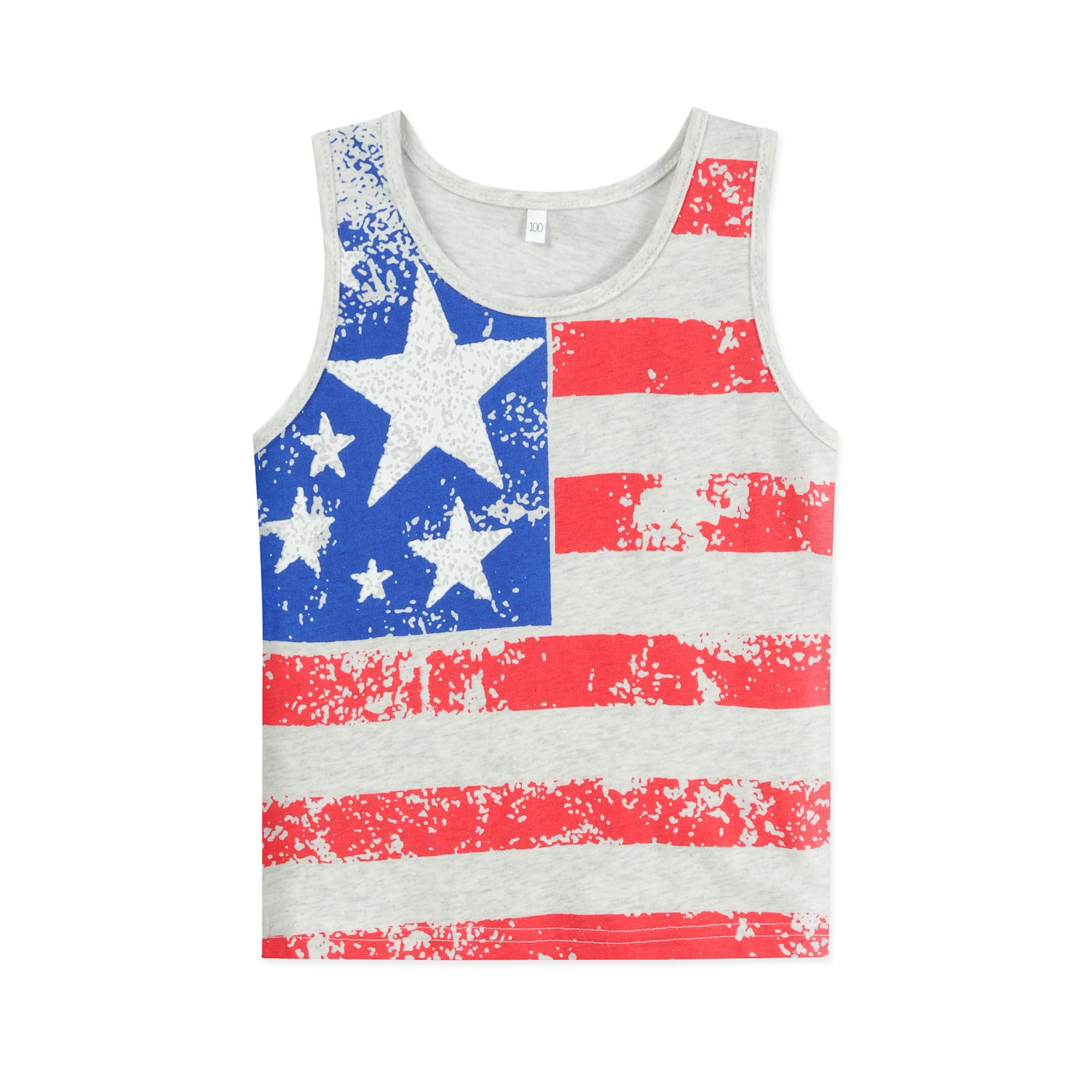 Cm-Kid Boy Tank Shirts American Flag Summer Cotton Tee Tops 6T