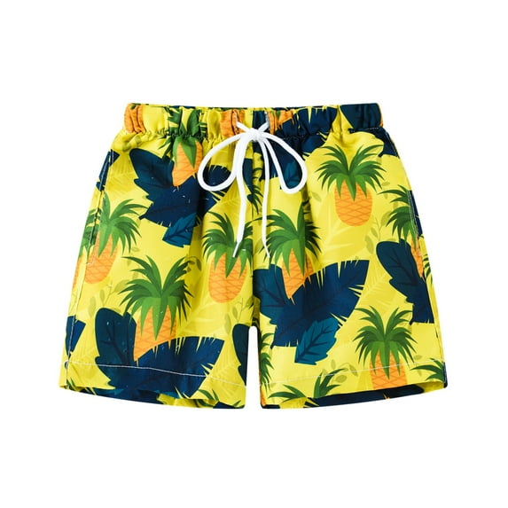 Cm-Kid Little Boy Swim Trunks Quick Dry Elastic Waist Swim Shorts 7T