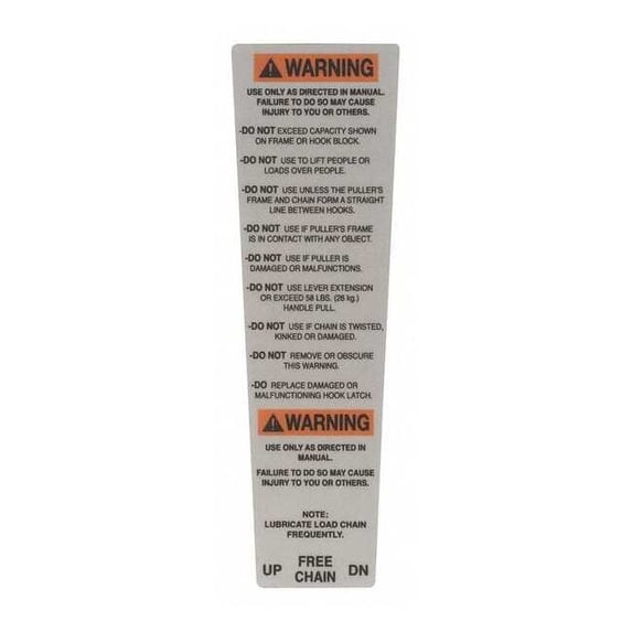Cm Warning Label 40975